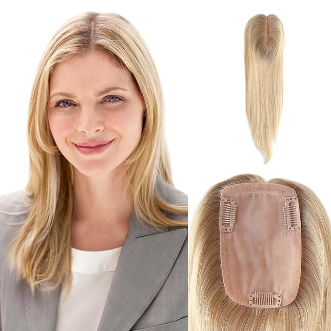 Woman's Topper Dark Root With Blonde. TP35 Woman's Topper Dark Root With Blonde. TP35